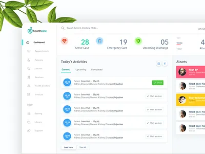Health Dashboard app clean dashboad health dashboard listing mobile user experience ux