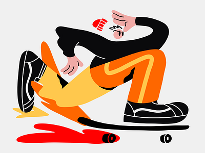 Zoooom character color illustration skateboarding vans