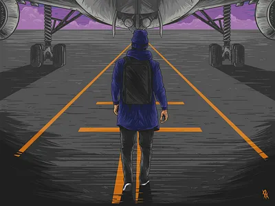 Above the clouds airplane branding design dribbble flight illustration poster travel vector