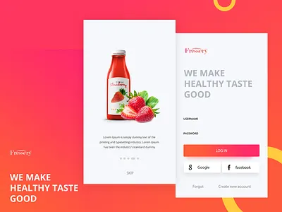 Juice App android app design designs iphone juice login mobile splashscreen ui user experience ux