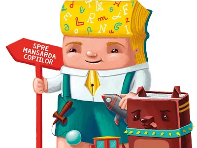 Character Design for local Bookstore advertising books character design childrens illustration conceptual cute graphic design mascot