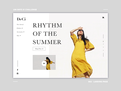 003 - Landing page 003 branding daily 100 dailyui 003 design landing page typography web