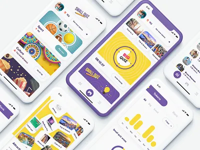 Quiz app app app ui colors game app gameplay gaming app graph ios iphone x mobile quiz quizz quizzes showcase