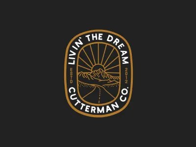 Dream hat. adventure badge dream explore illustration logo mountain outdoors patchdesign