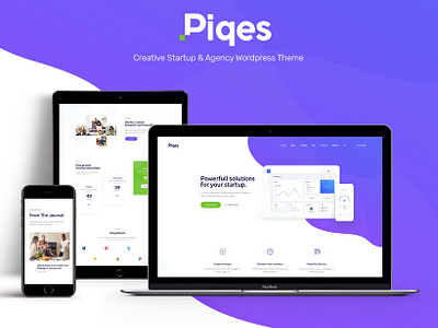 Piqes | Creative Startup & Agency WordPress Theme business web design webdesign wordpress wordpress theme wordpress themes