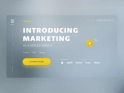 Landing Page blur button daily ui design landing landing page marketing ui ux