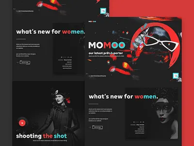 MOMOO - Online Fashion Store #2 clothing designer clothing ecommerce fashion fashion industry landing page online shop pret a porter ui design user interface design web design