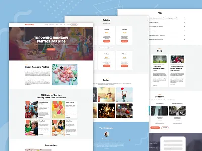 Kids Party Template agency website ai bright follow me follower followers kids light party party template template design templates uidesign web design webdesign webdesigner weblium website builder website design