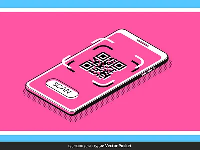 Qr 2d art blue colorful creative design drawing fineart illust illustration isometric painting purple qrcode vector