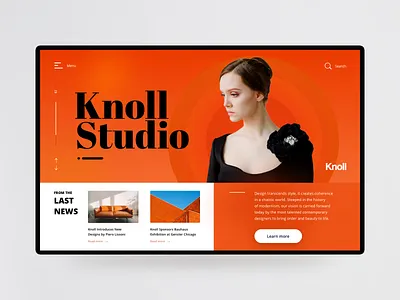 Knoll header (concept) beauty beauty product cosmetic cosmetics design head header header design headers hero banner hero header hero image pink slider slider design ui ui design user interface web design web site