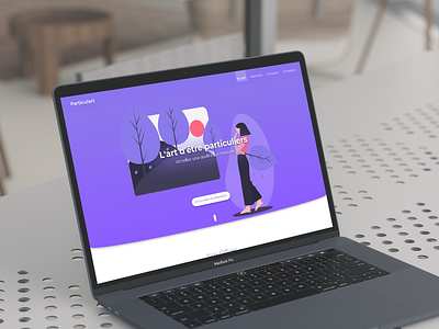 Particulart concept landing page. adobe xd concept design landing landing page ui uiux webdesign