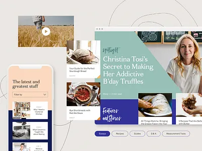 Baking Site Exploration branding design digital interface mobile typography ui web website