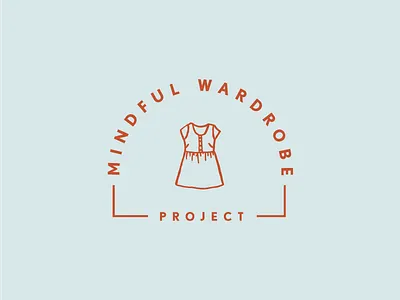 The Mindful Wardrobe Project branding clothing tag design dress fashion logo logo icon logomark sans serif stamp type typography wordmark