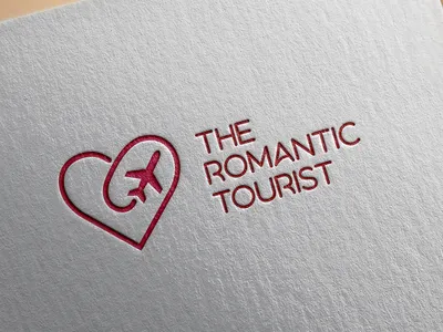 The Romantic Tourist heart lgo plane romantic logo tourist logo
