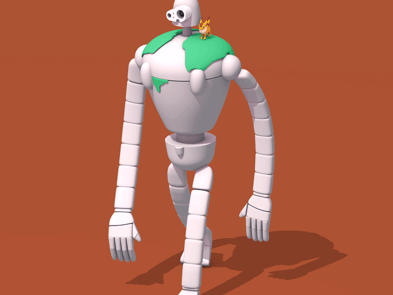 Robot (Laputa) animation c4d castle in the sky cinema4d ghibli kawaii laputa porco rosso robot sketch and toon studio ghibli