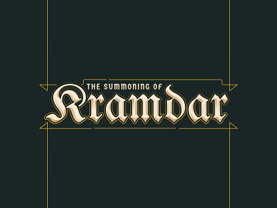 Kramdar Typographic Treatment dark game gothic graphic design satanic scary typography