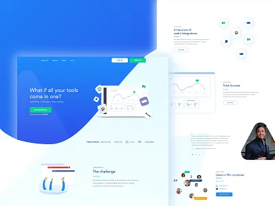 Clean Software Website - Webflow blue clean responsive software ux uxdesign web design webflow website