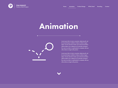 Portfolio Page - Animation 2d animation concept flat hero purple web webdesign website website concept website design