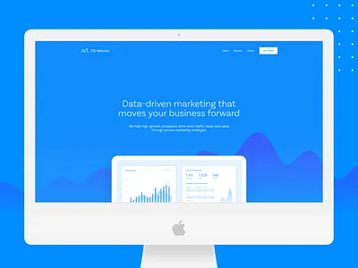 Tilt Metrics Desktop agency data digital marketing homepage marketing metrics web design website