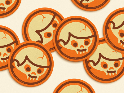 Coasteeeers boy brand circle coaster designer head icon logo me personal skull stationary stationery