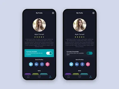 Profile - Workapp app application design flat interface minimal profile profile design profile page profile screen simple sketch ui uiux user experience user interface user interface design userinterface ux uxui