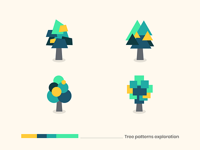 The Tree abstract art design graphic icons illustration pattern tree vector