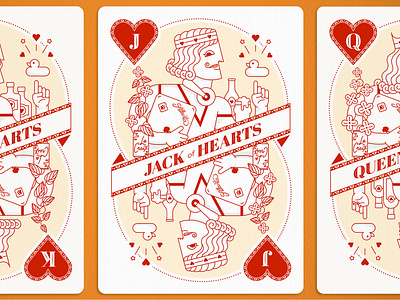 Jack of Hearts advertising atlanta card design icons jack of hearts la croix playing cards vector illustration