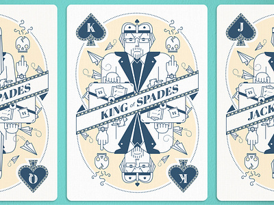 King of Spades advertising atlanta card design card game icons king of spades playing cards skulls vector illustration