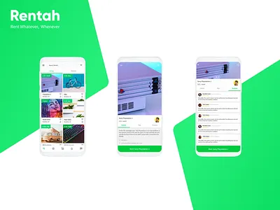 Rentah App Design app app design concept design material design product design redesign rent rental rental app ui design ux ux ui ux design