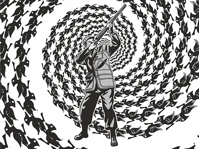 Duck hunting season duck hunting ducks illustration tessellation vector