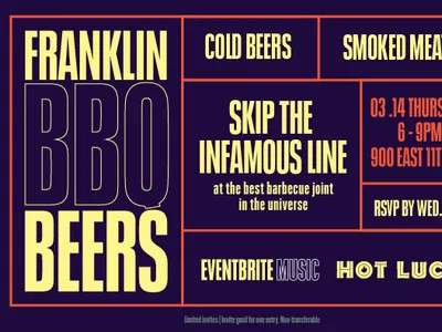 Sxsw Dinner Digital Invite bbq design diseño flyer