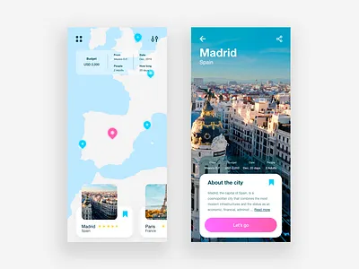Budget Fitted App app cities city design interaction design interface travel travel app traveling ui ui design ux ux design web