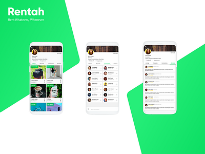 Rentah App Design app app design concept design material design product design redesign rent rental rental app ui design ux ux ui ux design