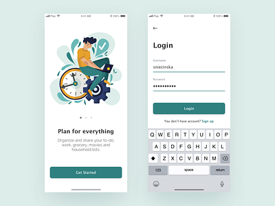 Login - dailyUI adobe xd app app concept dailyui dailyui001 design illustration ios iphone app simple design ui ui ux uidesign user experience user inteface ux