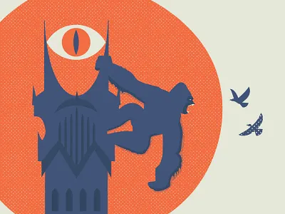 Bigger Picture Show 2019 bigger picture show halftone illustration king kong movie poster