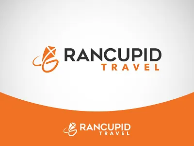 Rancupid Logo brand branding drawing fly fun gradient holiday icon illustration kite logo logodesign play simple symbol travel vacation vector