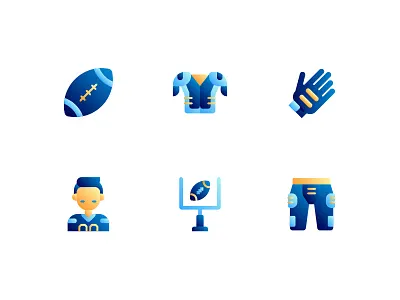 American Football american football design icon icon web iconography icons icons set illustration touchdown vector