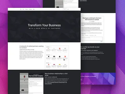 Partnered product tour app b2b black white blackandwhite enterprise features page landing marketing product tour sketch startup tour ui uidesign walkthrough ycombinator