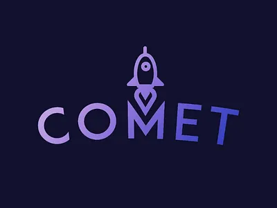 Rocketship Logo brand comet daily logo challenge dailylogochallenge graphic design logo rocket space