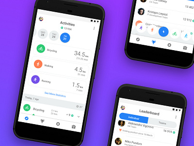 Sparkz Mobile Application activity tracker android application commute leaderboard mobile design mobile ui sport