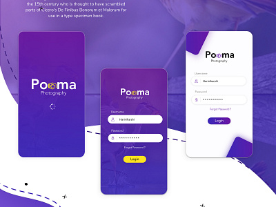 Login Page app ui
