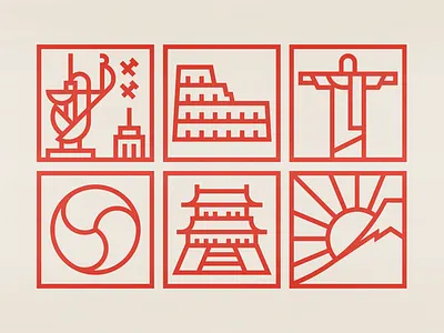 World Cities branding geometric design icon icon set icondesign kingkong logo logogrid logotype modernism modernist logo swiss style