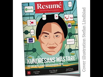 Magazine Cover Illustration coreldraw cover illustration portrait stefan lindblad vector