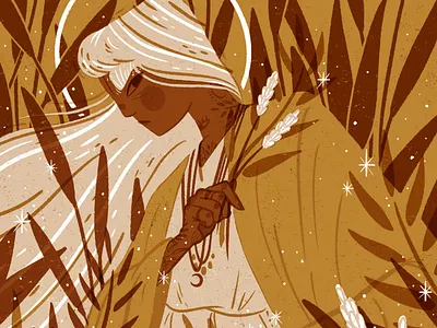 Ochre Fields Digital Illustration character illustration digital art digital illustration editorial illustration portrait art procreate procreate app woman