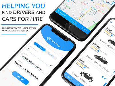 Car rental mobile app design concept - NBN Minds android app app design app designers app developer app development app ui car rental app design design ideas driver booking invite iphone app react native app ui ux