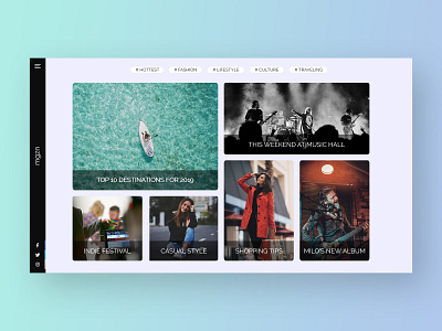 Mgzn blog clean design grid magazine magazine design minimal news ui ux web web design website website concept