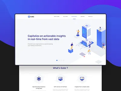 QUBZ Website branding data india mobile moonraft real time ui ux webdesign website