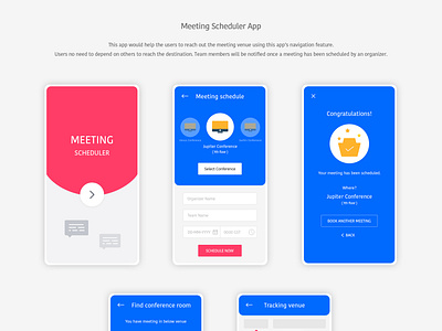 Meeting Scheduler concept design mobile app mobile apps mobile ui ui ux ui design ux design