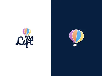 Lift By Wyze Media House branding dailylogo dailylogochallenge design gradient color graphic design hot air balloon illustration inspiration lift logo logomark vector whimsical