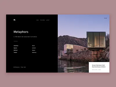 Metaphors Menu - Dark dark html javascript menu minimal ui web web app